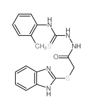 1-[[2-(1H-benzoimidazol-2-ylsulfanyl)acetyl]amino]-3-(2-methylphenyl)thiourea结构式