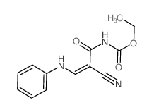 Carbamic acid,[2-cyano-1-oxo-3-(phenylamino)-2-propenyl]-, ethyl ester (9CI) Structure