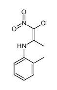 N-(1-chloro-1-nitroprop-1-en-2-yl)-2-methylaniline Structure