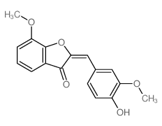 2-[(4-hydroxy-3-methoxy-phenyl)methylidene]-7-methoxy-benzofuran-3-one picture