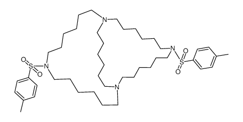 8,22-Bis<(4-methylphenyl)sulfonyl>-1,8,15,22-tetraazabicyclo<13.13.6>tetratriacontan结构式