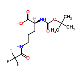 N2-{[(2-Methyl-2-propanyl)oxy]carbonyl}-N5-(trifluoroacetyl)-L-ornithine Structure