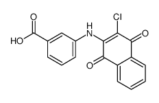 3-[(3-chloro-1,4-dioxonaphthalen-2-yl)amino]benzoic acid结构式