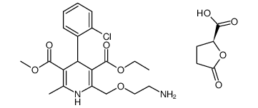 amlodipine (S)-tetrahydro-5-oxo-2-furancarboxylate Structure