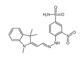 3-nitro-4-[2-[2-(1,3,3-trimethylindol-2-ylidene)ethylidene]hydrazinyl]benzenesulfonamide Structure
