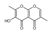 3-hydroxy-2,6-dimethylpyrano[2,3-b]pyran-4,5-dione结构式