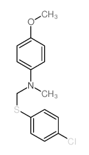 Benzenamine,N-[[(4-chlorophenyl)thio]methyl]-4-methoxy-N-methyl- Structure