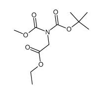 N-tert.-Butoxycarbonyl-N-methoxycarbonylglycinaethylester结构式