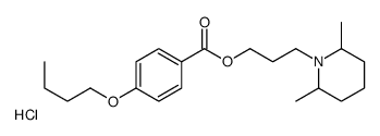 3-(2,6-dimethylpiperidin-1-ium-1-yl)propyl 4-butoxybenzoate,chloride结构式