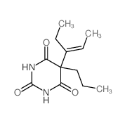 5-[(E)-pent-2-en-3-yl]-5-propyl-1,3-diazinane-2,4,6-trione结构式