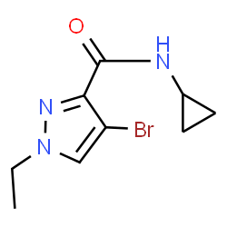 1H-Pyrazole-3-carboxamide,4-bromo-N-cyclopropyl-1-ethyl-(9CI) Structure
