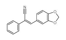 3,4-Dioxymethylenebenzylidenephenylacetonitrile结构式