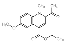 ethyl 2-acetyl-6-methoxy-1-methyl-2H-quinoline-4-carboxylate结构式