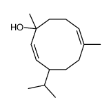 1,7-dimethyl-4-propan-2-ylcyclodeca-2,7-dien-1-ol结构式