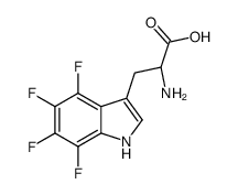 (2S)-2-amino-3-(4,5,6,7-tetrafluoro-1H-indol-3-yl)propanoic acid结构式