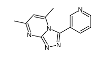 5,7-dimethyl-3-pyridin-3-yl-[1,2,4]triazolo[4,3-a]pyrimidine结构式