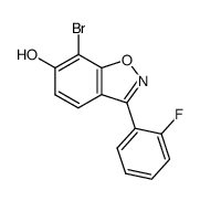 7-bromo-3-(2-fluorophenyl)benzo[d]isoxazol-6-ol结构式