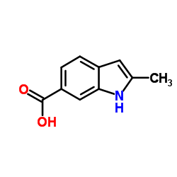 2-甲基-1H-吲哚-6-羧酸结构式