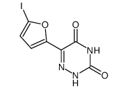6-(5-iodo-furan-2-yl)-2H-[1,2,4]triazine-3,5-dione结构式
