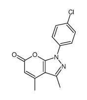 1-(4-chlorophenyl)-3,4-dimethyl-Pyrano[2,3-c]pyrazol-6(1H)-one Structure
