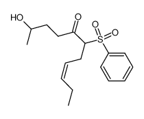 (Z)-6-(Phenylsulfonyl)-2-hydroxyundec-8-en-5-one结构式