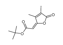 t-butyl (E)-3,4-dimethyl-5-oxo-2,5-dihydrofuran-2-ylideneacetate结构式