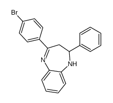 4-(4-bromophenyl)-2-phenyl-2,3-dihydro-1H-1,5-benzodiazepine结构式