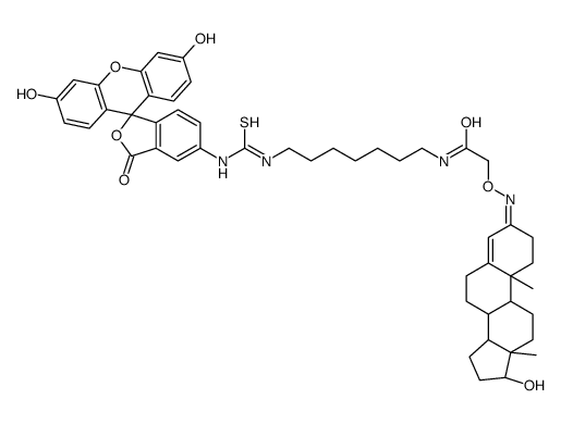 testosterone-DAH-fluorescein Structure
