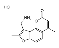 9-(aminomethyl)-4,8-dimethylfuro[2,3-h]chromen-2-one,hydrochloride结构式