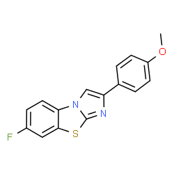 7-FLUORO-2-(4-METHOXYPHENYL)IMIDAZO[2,1-B]BENZOTHIAZOLE结构式