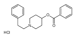 [1-(2-phenylethyl)piperidin-4-yl] benzoate,hydrochloride结构式