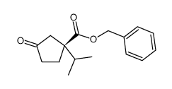 benzyl (S)-1-isopropyl-3-oxocyclopentane-1-carboxylate结构式