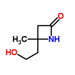 4-(2-Hydroxyethyl)-4-methyl-2-azetidinone Structure