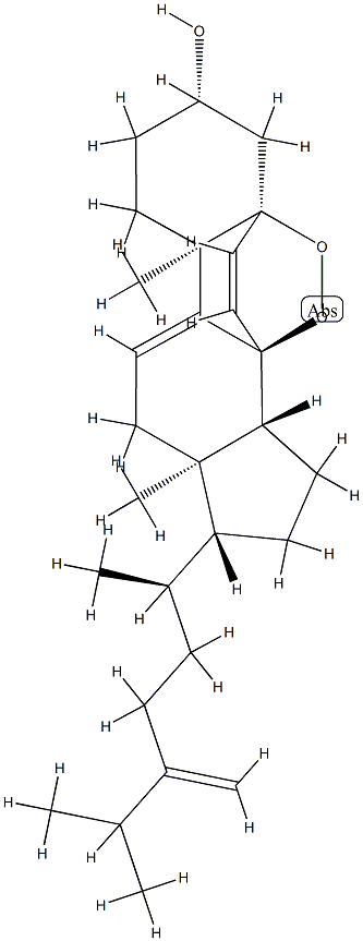 5α,8α-Epidioxyergosta-6,9(11),24(28)-triene-3β-ol Structure