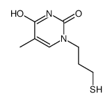 5-methyl-1-(3-sulfanylpropyl)pyrimidine-2,4-dione结构式