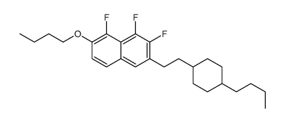 7-butoxy-3-[2-(4-butylcyclohexyl)ethyl]-1,2,8-trifluoronaphthalene Structure