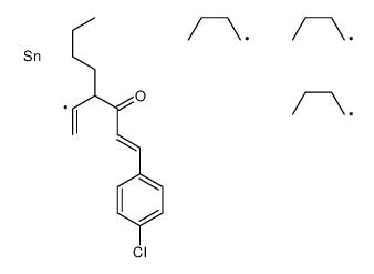 1-(4-chlorophenyl)-4-(1-tributylstannylethenyl)oct-1-en-3-one结构式