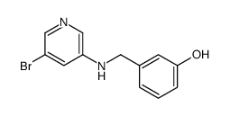 3-[[(5-bromopyridin-3-yl)amino]methyl]phenol结构式