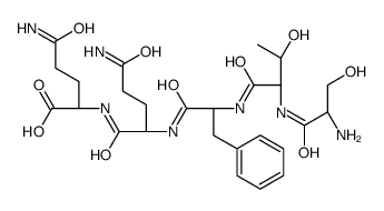 (2S)-5-amino-2-[[(2S)-5-amino-2-[[(2S)-2-[[(2S,3R)-2-[[(2S)-2-amino-3-hydroxypropanoyl]amino]-3-hydroxybutanoyl]amino]-3-phenylpropanoyl]amino]-5-oxopentanoyl]amino]-5-oxopentanoic acid结构式