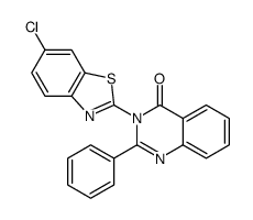 3-(6-chloro-1,3-benzothiazol-2-yl)-2-phenylquinazolin-4-one结构式