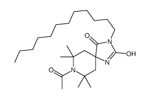 8-acetyl-3-dodecyl-7,7,9,9-tetramethyl-1,3,8-triazaspiro[4.5]decane-2,4-dione structure