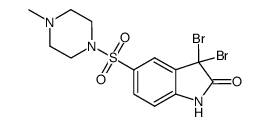 3,3-dibromo-5-[(4-methylpiperazin-1-yl)sulfonyl]-1,3-dihydro-2H-indol-2-one Structure