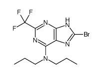 8-bromo-N,N-dipropyl-2-(trifluoromethyl)-7H-purin-6-amine结构式