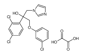 1H-Imidazole-1-ethanol, alpha-((3-chlorophenoxy)methyl)-alpha-(2,4-dic hlorophenyl)-, ethanedioate salt structure