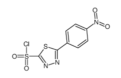 5-(4-nitrophenyl)-1,3,4-thiadiazole-2-sulfonyl chloride Structure