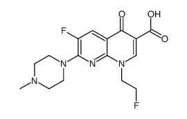6-fluoro-1-(2-fluoroethyl)-7-(4-methylpiperazin-1-yl)-4-oxo-1,8-naphth yridine-3-carboxylic acid picture