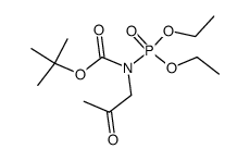 tert-butyl (diethoxyphosphoryl)(2-oxopropyl)carbamate Structure