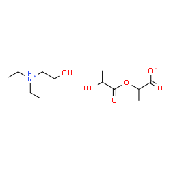 diethyl(2-hydroxyethyl)ammonium 2-(lactoyloxy)propionate结构式