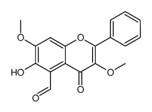 6-hydroxy-3,7-dimethoxy-4-oxo-2-phenyl-4H-chromene-5-carbaldehyde Structure