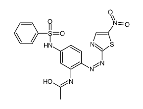 N-[2-[(5-nitrothiazol-2-yl)azo]-5-[(phenylsulphonyl)amino]phenyl]acetamide结构式